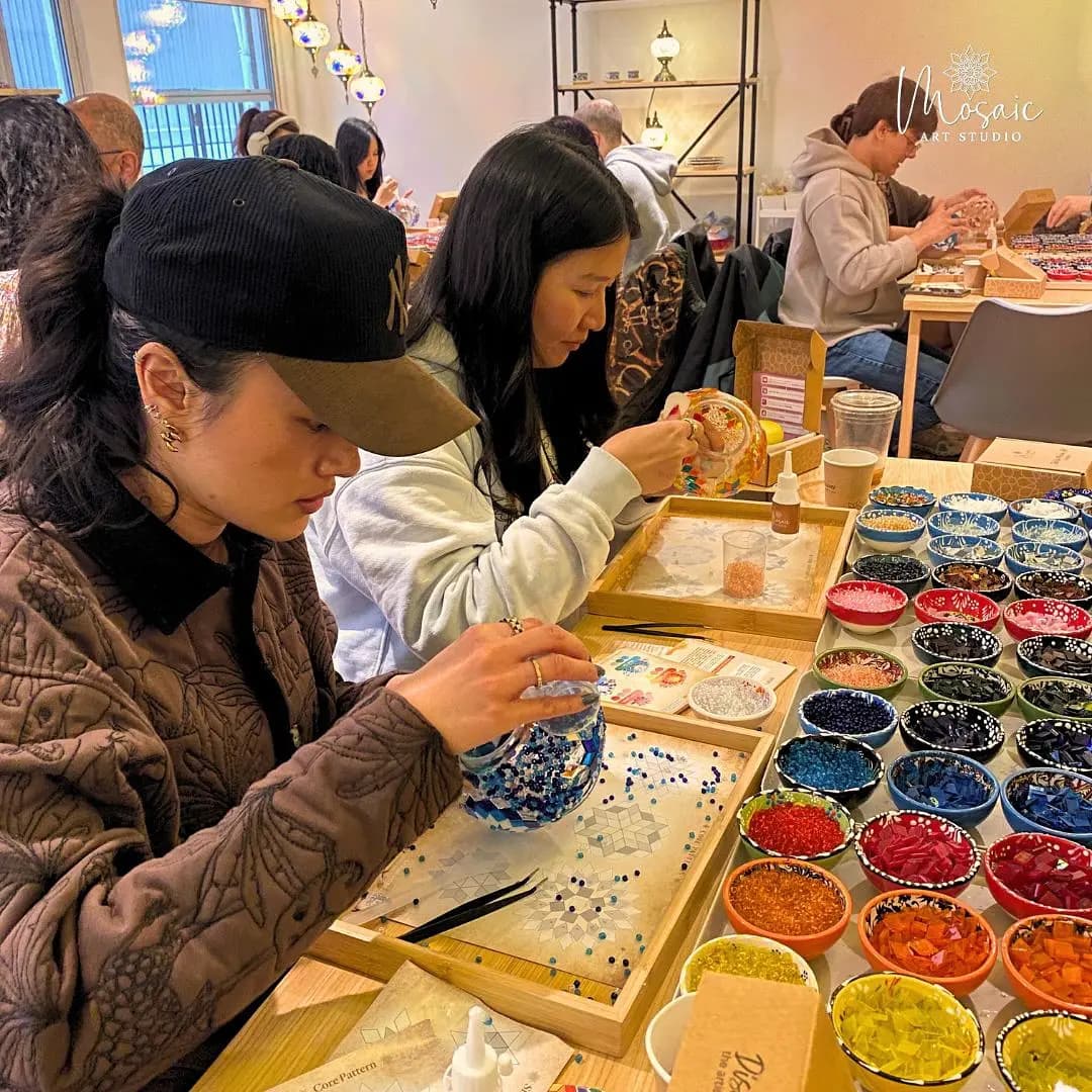 Craft Your Own Masterpiece: Experience the Art of Turkish Mosaic Lamps at Mosaic Art Studio US