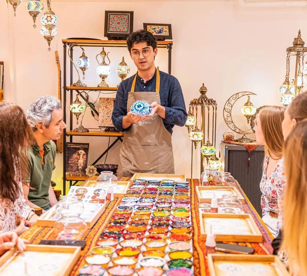 Mosaic Art Studio: Create Beautiful Turkish Lamps & Art Today