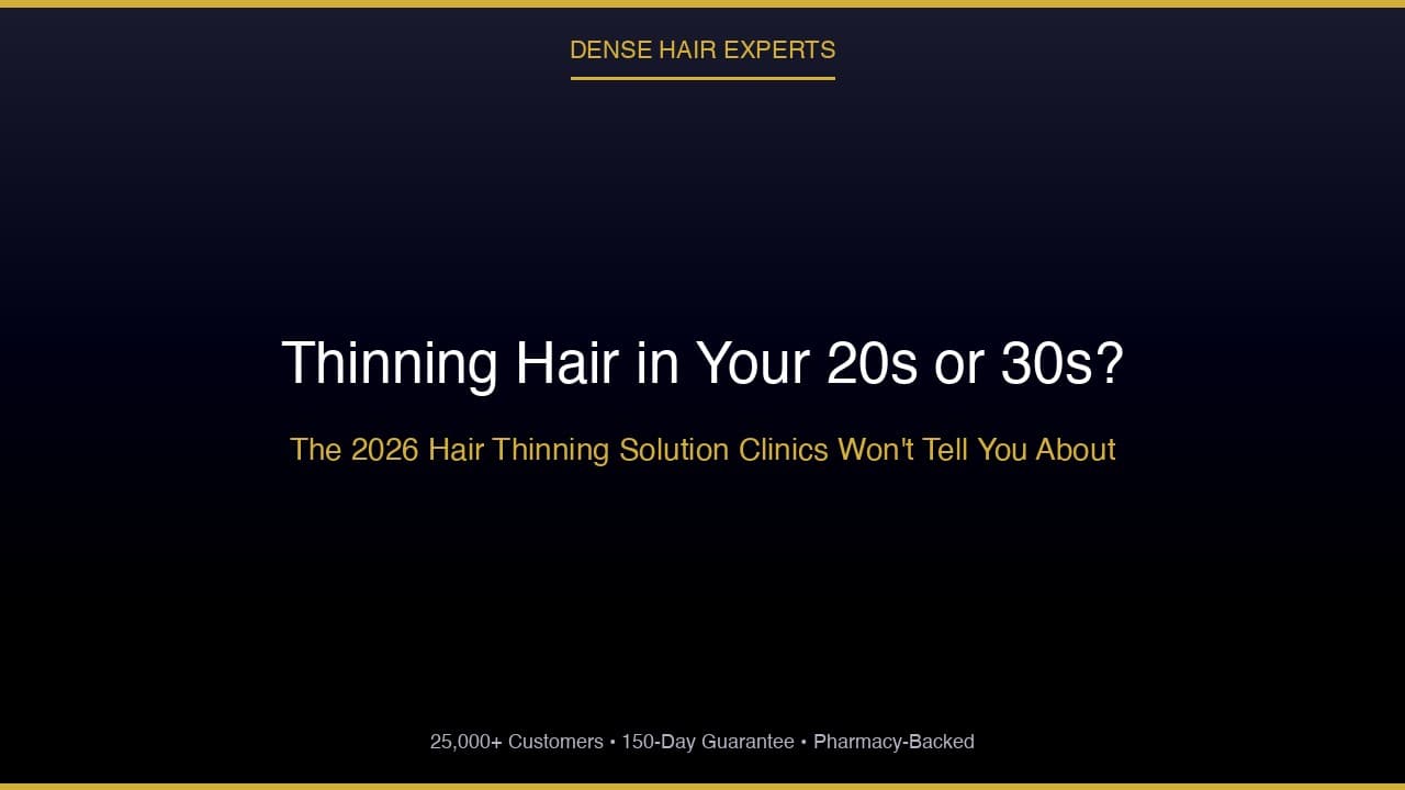 Thinning Hair in Your 20s or 30s? The 2026 Fix Hair Clinics Won’t Tell You About