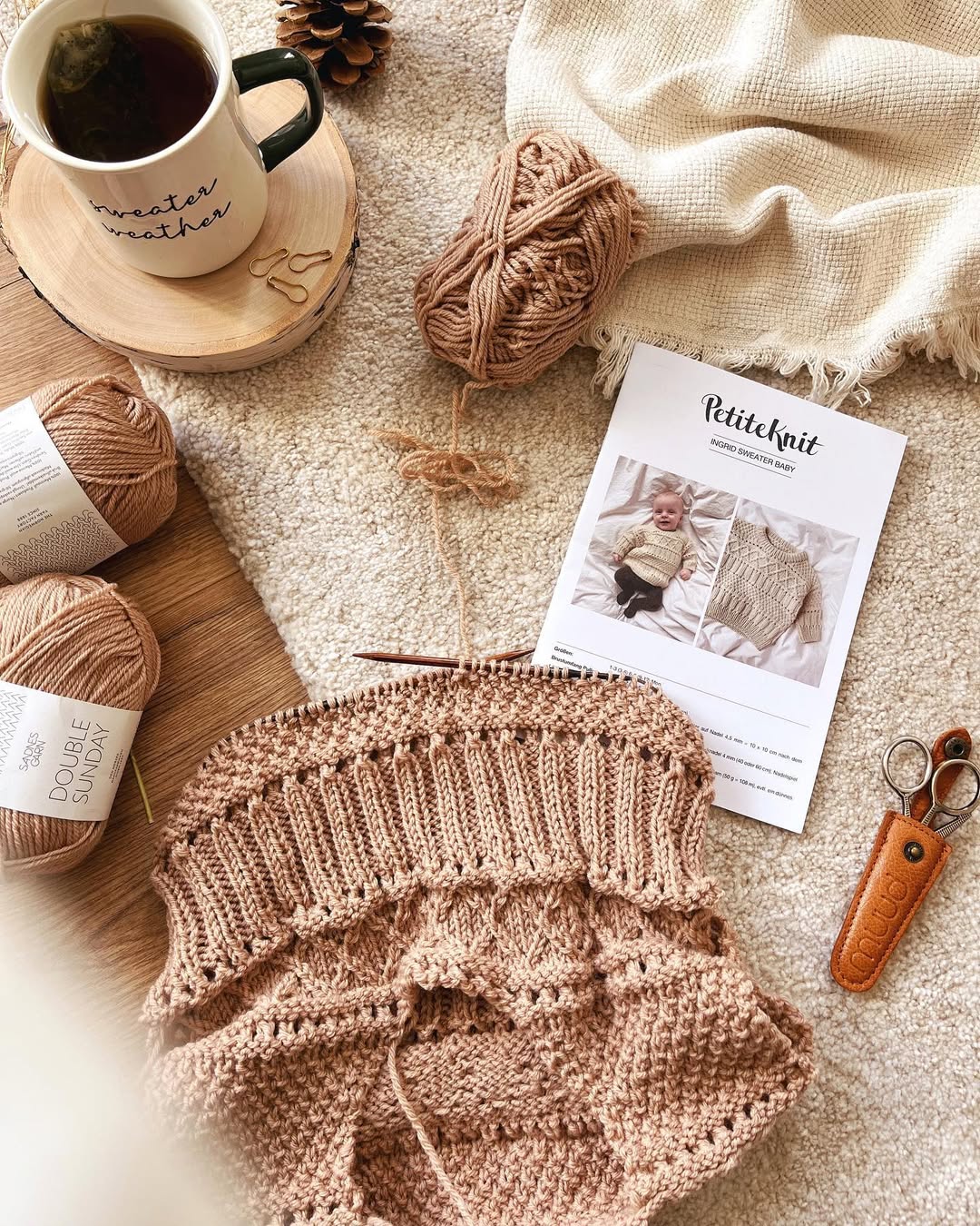 Ooniques hochwertiges Garn und Zubehör im Detail