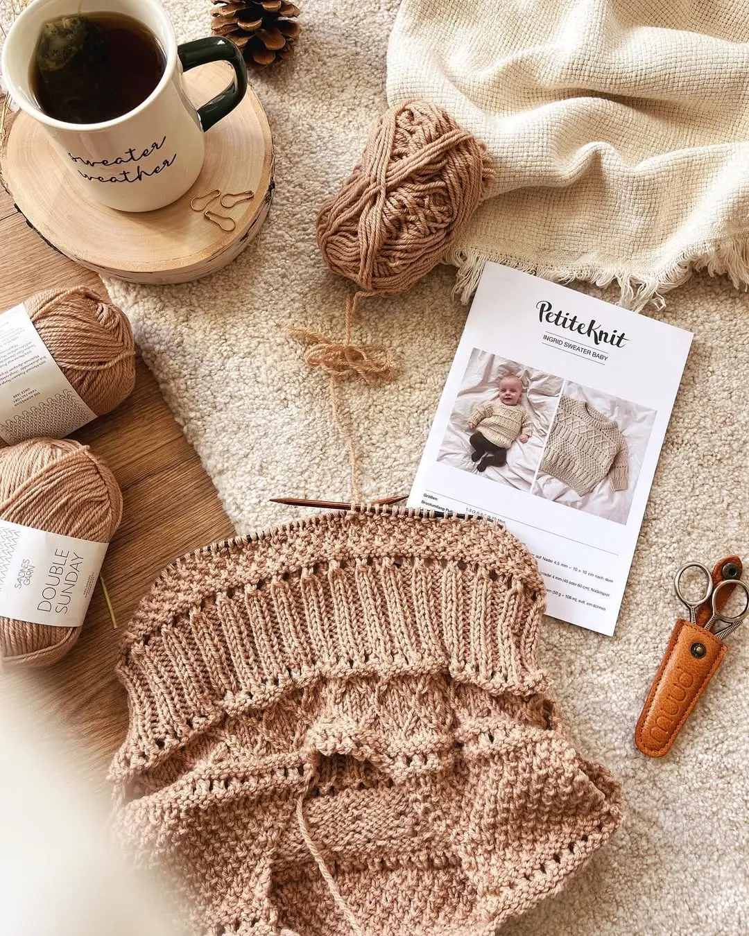 Ooniques hochwertiges Garn und Zubehör im Detail